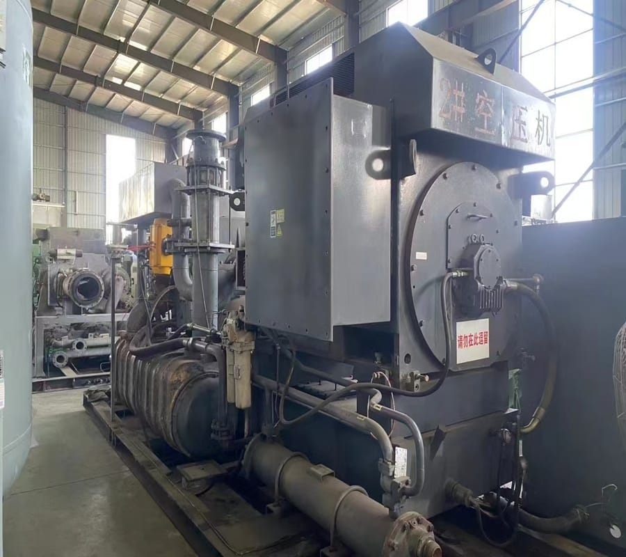 Samsung SM6000 turbo compressor front side view with TECO Westinghouse motor
