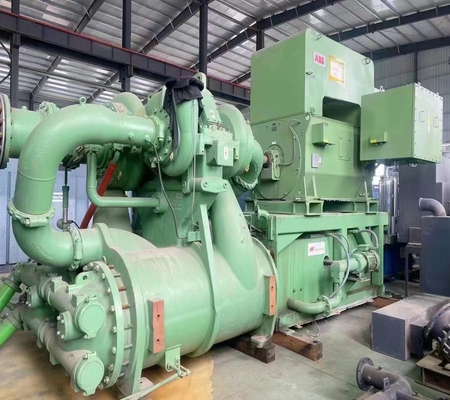 Ingersoll Rand NX12000XL centrifugal air compressor side view with ABB 4000 HP motor
