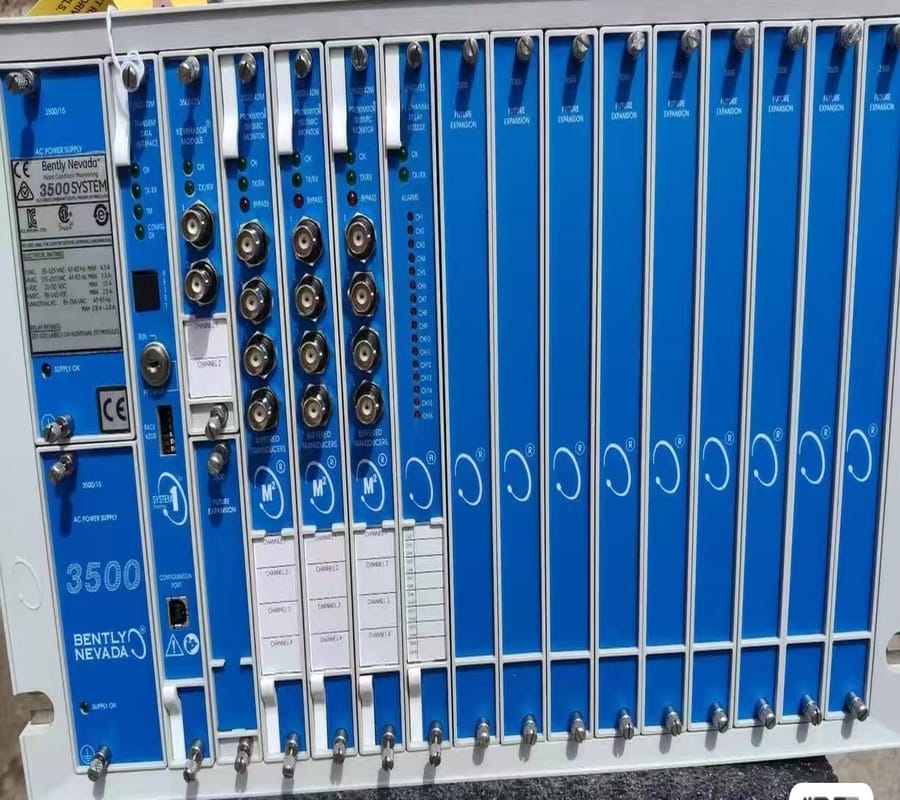 Bently Nevada 3500 system racks and modules for condition monitoring