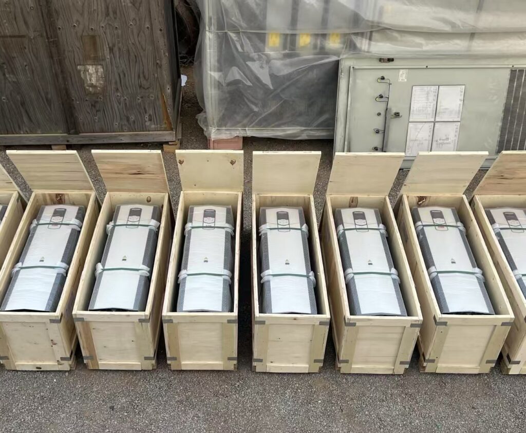 ulk shipment of Refurbished ABB ACS880-04 modules to Uzbekistan | 6 units in export wooden crates
