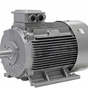 Refurbished 315 kW 380V low voltage induction motor, front three-quarter view with shaft