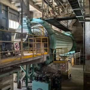 Full view of a refurbished CITIC Φ3.8 x 13m ball mill, essential cement production equipment for large-scale plants.