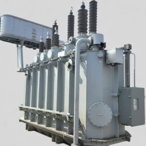 Huapeng SZ20-45000/115 on-load power transformer front side view